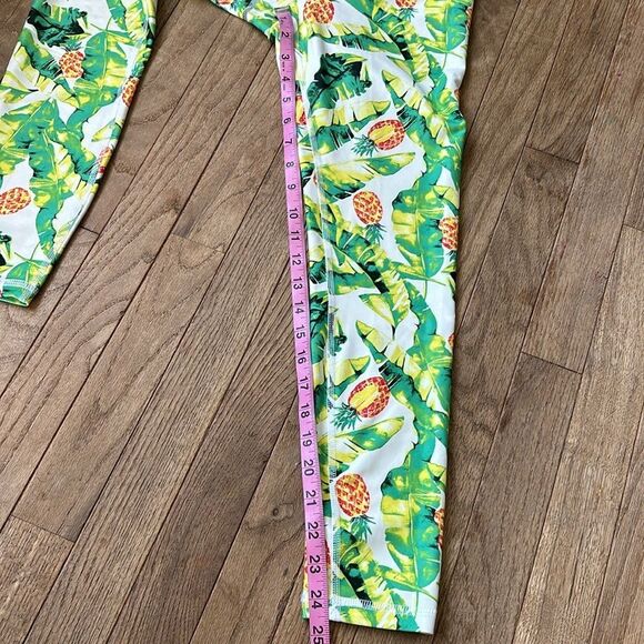 NWOT WILDFOX Sweat Palm and Pineapple Leggings size‎ S high waist - Picture 7 of 9